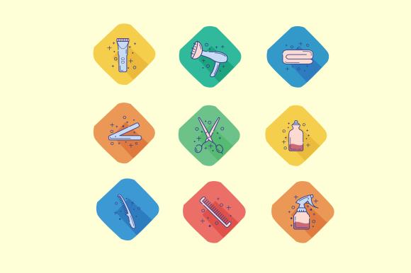 摄图网_400291301_美容美发类图标(企业商用) 摄图网_400291301_美容美发类图标(企业商用)